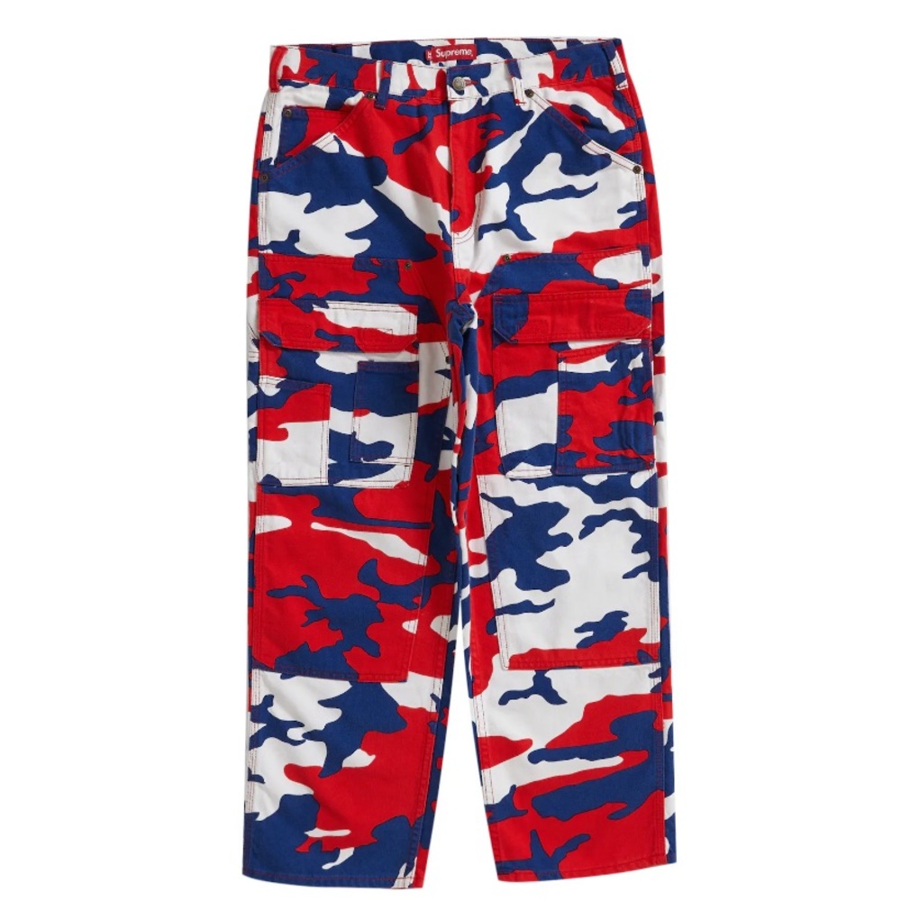 Supreme Double Knee Denim Utility Pant (Red Camo)